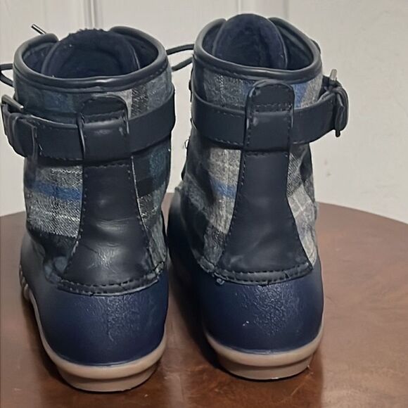 🔥🔥 BEARTRAPS “FAHN” Rain / Winter Snow Duck BOOTS - Navy - Women Sz 6M - EUC - Picture 4 of 11